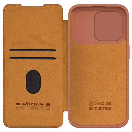 Husa pentru iPhone 15 Pro - Nillkin QIN Pro Leather Case - Brown