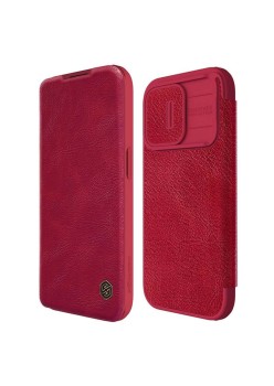 Husa pentru iPhone 15 Pro - Nillkin QIN Pro Leather Case - Red