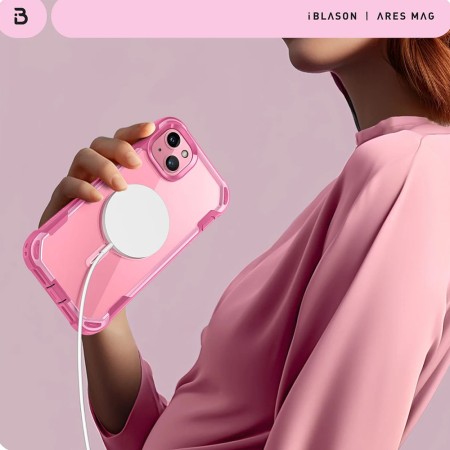 Husa pentru iPhone 15 - i-Blason Ares MagSafe - Pink