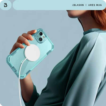 Husa pentru iPhone 15 - i-Blason Ares MagSafe - SeaFoam