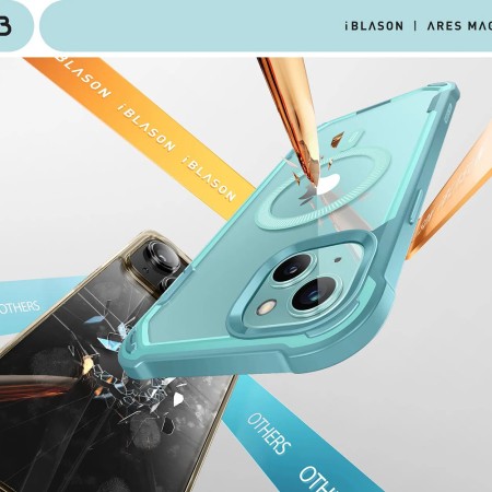 Husa pentru iPhone 15 - i-Blason Ares MagSafe - SeaFoam