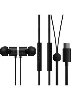 OnePlus - Original Wired Earphones Bullets BE02T (1091100041) - In-Ear, Type-C, DAC Chip - Black