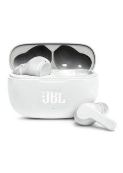 JBL - Wireless Earbuds (Wave 200) - Bluetooth 5.0, True Wireless, Microphone, Voice Assistant, Siri - White