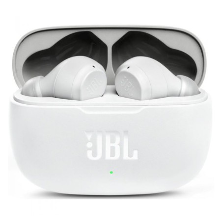 JBL - Wireless Earbuds (Wave 200) - Bluetooth 5.0, True Wireless, Microphone, Voice Assistant, Siri - White
