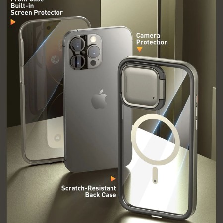Husa pentru iPhone 15 Pro Max - i-Blason Shield MagSafe - Titan Gray