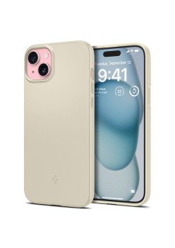 Husa pentru iPhone 15 - Spigen Thin Fit - Mute Beige