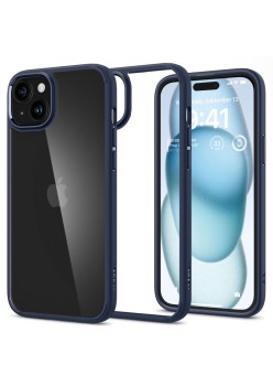 Husa pentru iPhone 15 - Spigen Ultra Hybrid - Navy Blue