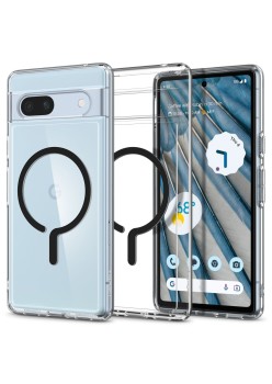 Husa pentru Google Pixel 7a - Spigen Ultra Hybrid MagSafe OneTap Ring - Clear