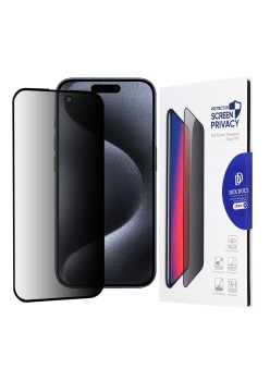 Folie pentru iPhone 15 Pro - Dux Ducis Tempered Glass Privacy - Black