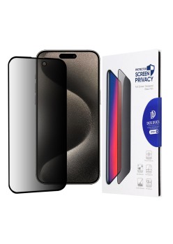 Folie pentru iPhone 15 Pro Max - Dux Ducis Tempered Glass Privacy - Black