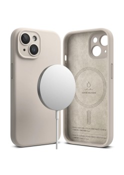 Husa pentru iPhone 15 - Ringke Silicone Magnetic - Stone