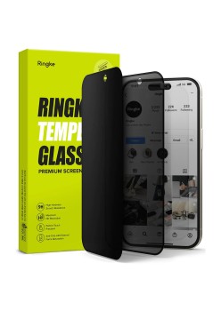 Folie pentru iPhone 15 - Ringke Cover Display Tempered Glass - Privacy