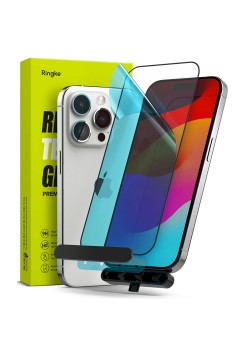 Folie pentru iPhone 15 Pro Max - Ringke Cover Display Tempered Glass - Black
