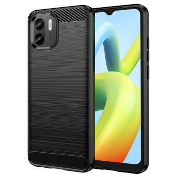 Husa Carbon compatibila Xiaomi Redmi A1 / A2 Tech AntiSoc, Negru