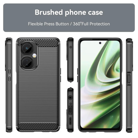 Husa Carbon compatibila OnePlus Nord CE 3 Lite, Tech AntiSoc, Negru
