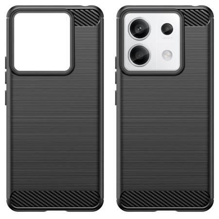 Husa Carbon compatibila Xiaomi Redmi Note 13 Pro, Tech AntiSoc, Negru