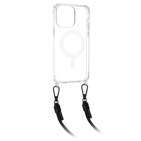 Husa MagSafe compatibila Apple iPhone 14 Pro Max, Atasare Magnetica, Cu Snur Detasabil, Black