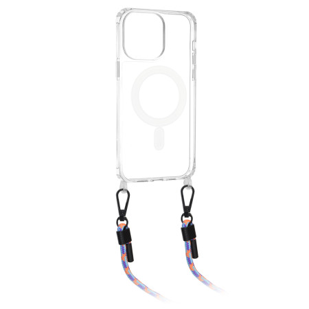 Husa MagSafe compatibila Apple iPhone 15 Pro, Atasare Magnetica, Cu Snur Detasabil, Colorful