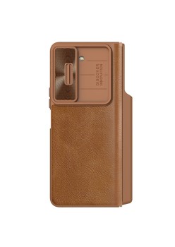 Husa pentru Samsung Galaxy Z Fold5 - Nillkin QIN Pro Leather Case - Brown