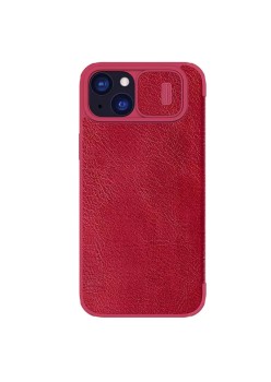 Husa pentru iPhone 15 Plus - Nillkin QIN Pro Leather Case - Red
