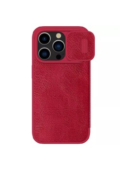 Husa pentru iPhone 15 Pro Max - Nillkin QIN Pro Leather Case - Red