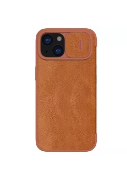 Husa pentru iPhone 15 - Nillkin QIN Pro Leather Case - Brown