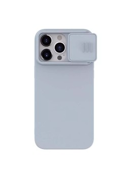 Husa pentru iPhone 15 Pro - Nillkin CamShield Silky MagSafe Silicone - Star Grey