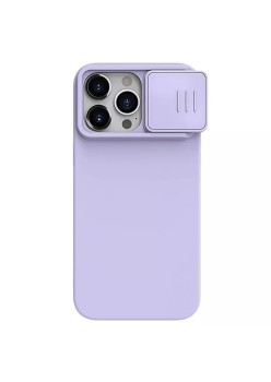 Husa pentru iPhone 15 Pro - Nillkin CamShield Silky MagSafe Silicone - Misty Purple