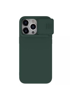Husa pentru iPhone 15 Pro - Nillkin CamShield Silky MagSafe Silicone - Foggy Green