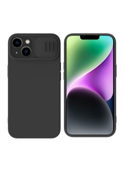 Husa pentru iPhone 15 - Nillkin CamShield Silky MagSafe Silicone - Classic Black