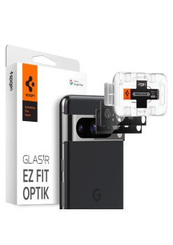 Folie Camera pentru Google Pixel 8 Pro (set 2) - Spigen Glas.tR Optik EZ FIT - Black