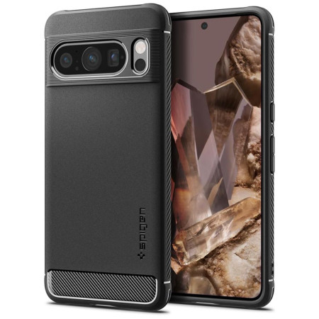Husa pentru Google Pixel 8 Pro Spigen Rugged Armor, Black