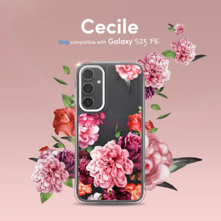 Husa pentru Samsung Galaxy S23 FE, Spigen Cyrill Cecile, Rose Floral