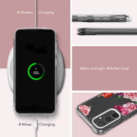 Husa pentru Samsung Galaxy S23 FE, Spigen Cyrill Cecile, Rose Floral