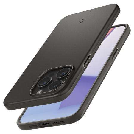 Husa pentru iPhone 15 Pro Max Spigen Thin Fit, Gunmetal