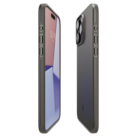 Husa pentru iPhone 15 Pro Max Spigen Thin Fit, Gunmetal