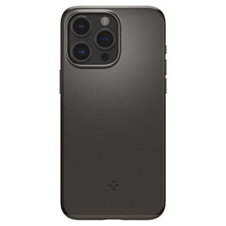 Husa pentru iPhone 15 Pro Max Spigen Thin Fit, Gunmetal