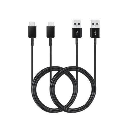 Cablu Date Samsung Original EP-DG930MBEGWW, 2 buc, USB-A la Type-C 2A, 480Mbps, 1.5m, Black 