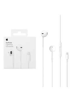 Casti Apple cu fir Lightning Original MMTN2ZM/A, In Ear, Microfon, Control Volum, 1.2m, Alb