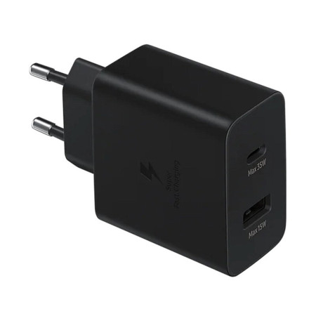 Incarcator Samsung de Priza Tip-C/USB, PD 35W, QC 3.0 15W, EP-TA220NBEGEU, Black