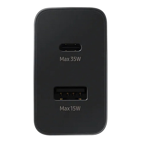 Incarcator Samsung de Priza Tip-C/USB, PD 35W, QC 3.0 15W, EP-TA220NBEGEU, Black