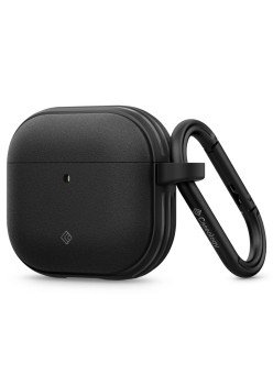 Husa cu Holder Metalic pentru Apple AirPods 4 Spigen Caseology Vault - Matte Black