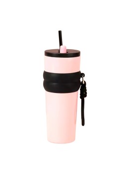 Termos din Otel Inoxidabil, 710ml - Cupa pentru masina, o singura pipeta - Pink