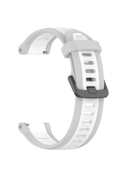 Curea pentru Samsung Galaxy Watch 4/5/Active 2, Huawei Watch GT 3 (42mm)/GT 3 Pro (43mm) - Techsuit Watchband (W053) - White