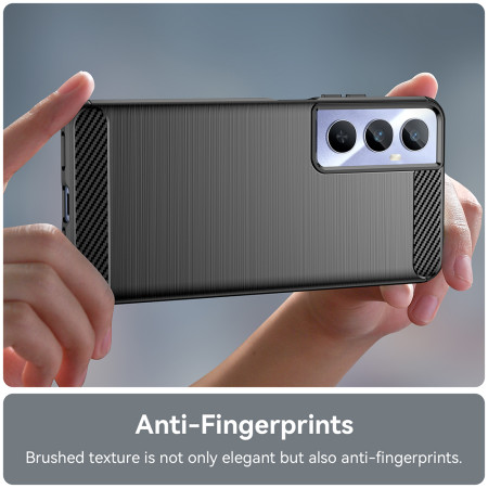 Husa Carbon Anti-Soc pentru Realme C65 - Protectie Premium Negru | Tech Protects