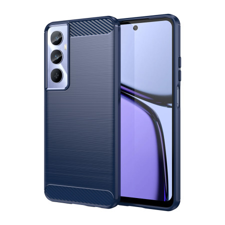 Husa Carbon Anti-Soc pentru Realme C65 - Protectie Premium Blue | Tech Protects