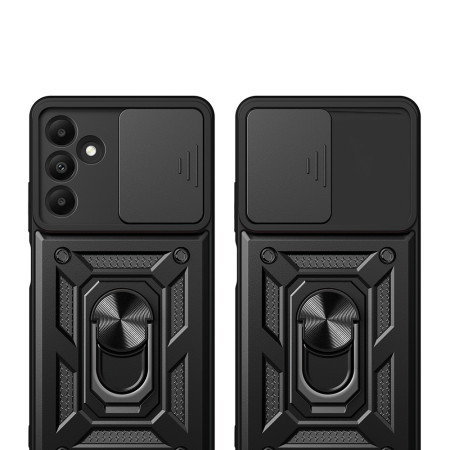 Husa pentru Realme C65, CamShield Protectie Camera, Inel Magnetic, Slide si Snap, Black