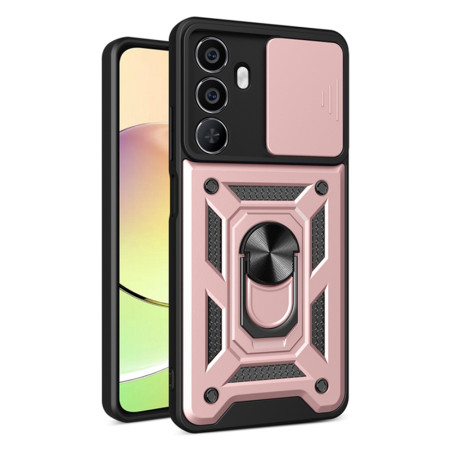 Husa pentru Realme C65, CamShield Protectie Camera, Inel Magnetic, Slide si Snap, Rose Gold