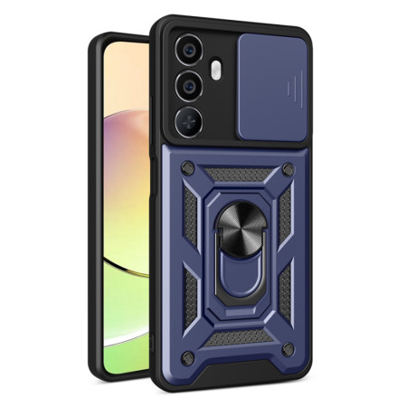 Husa pentru Realme C65, CamShield Protectie Camera, Inel Magnetic, Slide si Snap, Blue