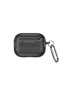 Husa pentru AirPods 4 - Techsuit CarbonFiber - Black